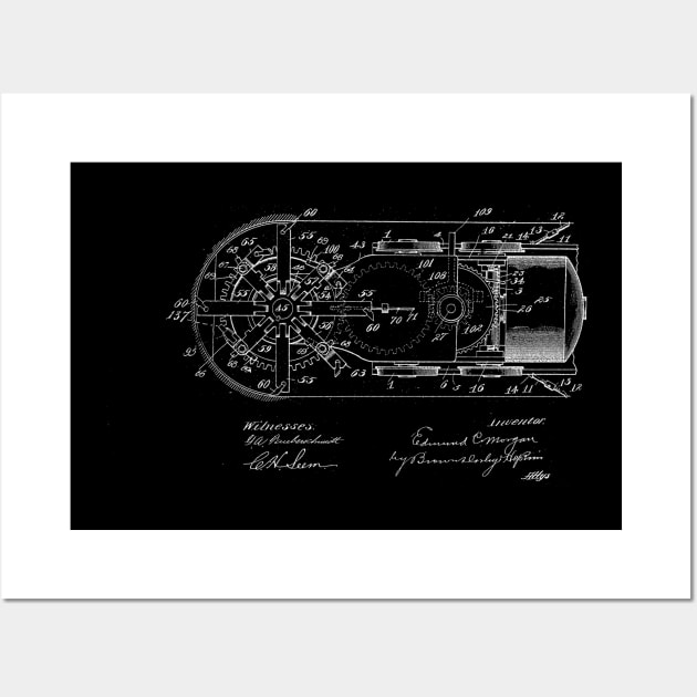 Mining Machine Vintage Patent Drawing Wall Art by TheYoungDesigns